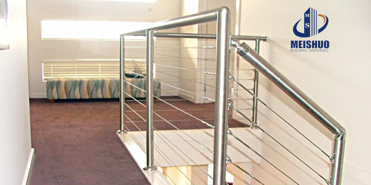 Polish Finish cable stainless steel handrail